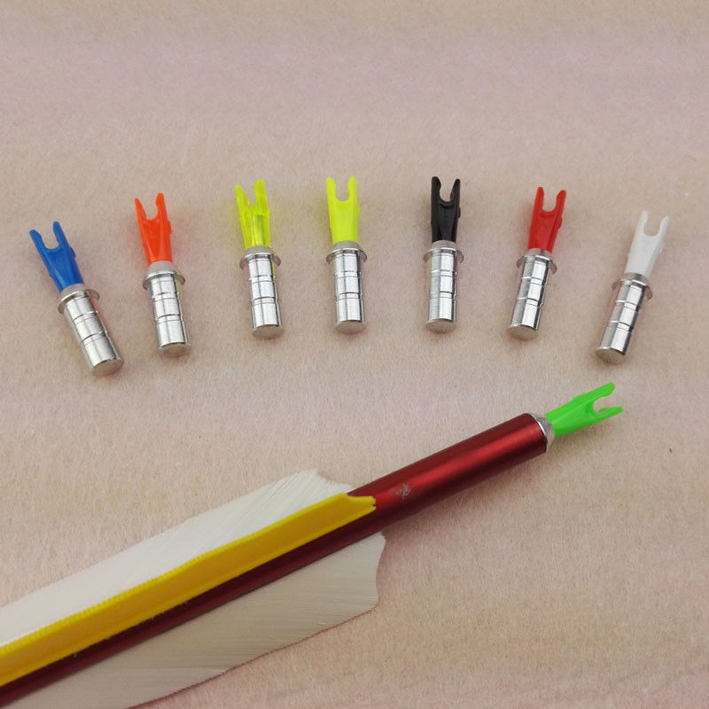 50pcs Archery Arrow Nock Pins Aluminum Needles ID4.2/ 6.0 /6.2mm Shaft Connector